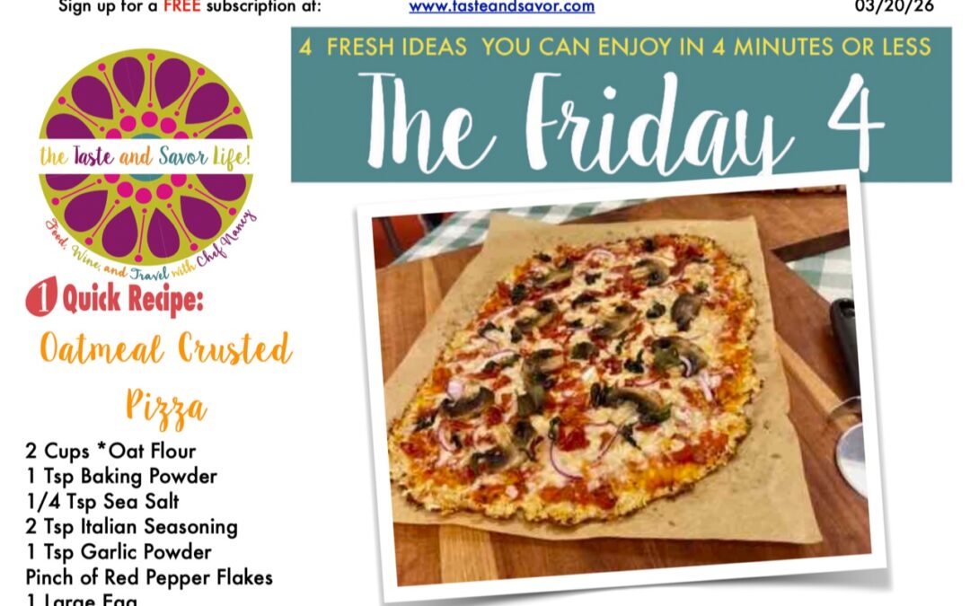 Friday Four – Oatmeal Crusted Pizza