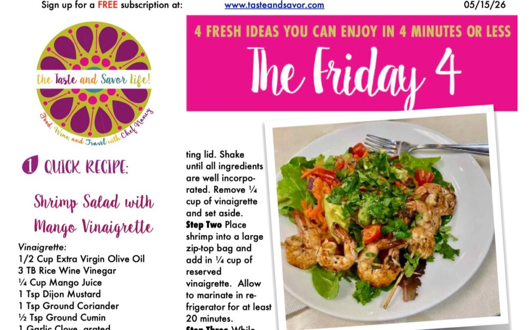 Friday Four – Shrimp Salad with Mango Vinaigrette