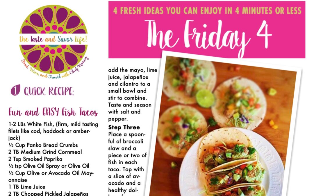 Friday Four – Fun and EASY Fish Tacos